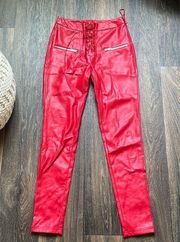 Red Leather Pants