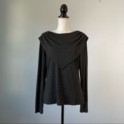 VIVIENNE TAM | Charcoal Gray Long Sleeve Top Sz L