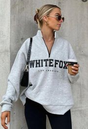 White Fox Grey Quarter Zip