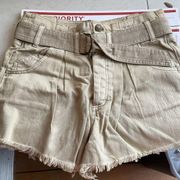 Free people high waisted belted cut‎ off shorts size M