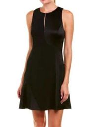 Derek Lam 10 Crosby Dress Black Keyhole Flare Sleeveless Mini Dress