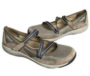 Dansko Hazel Shoes Womens US 9.5-10 Tan Slip On Sporty Mary Jane Comfort Loafers