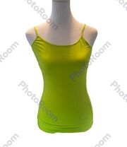 Neon Green Adjustable Spaghetti Strap Bodycon Tank Top Size Small