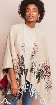 NWT $148  Green Clara Reversible Fringed Hem Open Front Kimono