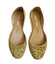 Melissa Gold Glitter Campana Flats