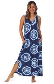 Koolaburra by Ugg Blue Tie Dye Modal Tank Maxi Dress