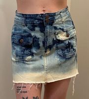 Acid Wash Mini Skirt