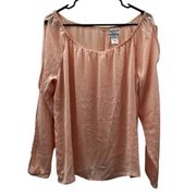 Madison & Berkeley Light Pink Long Open Sleeve Pullover Top Size L