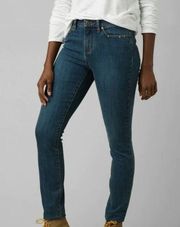 NWT Prana Sienna True Blue Women 4 Organic Denim Outdoor Mid Rise Skinny Jeans