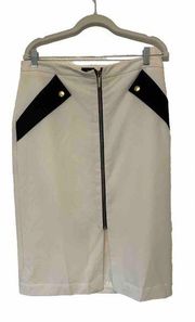 Worthington Women's Mid Rise Black and White Pencil Skirt Size 12