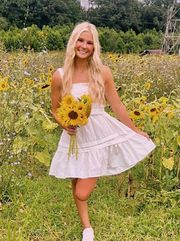 white mini dress