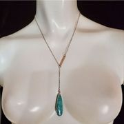 NWT Envy Silver & Blue Necklace