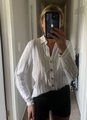 H&M Striped Collared Button Up