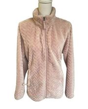 Free Country Full zip Jacket Pink Faux Fur Size XL