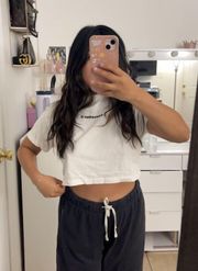 White Cropped Top