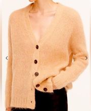 Womens Brushed Mohair & Alpaca-Blend Cardigan, XS / Small