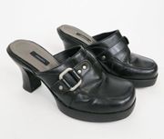 Vintage 90s Xhilaration Black Chunky Platform Mules