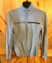 Tommy Hilfiger Women's  Gray Zip Up Sweater Size medium