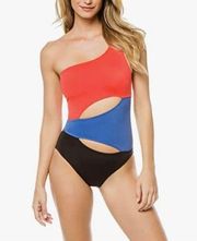 [Solid & Striped] Louise Asymmetrical One Shoulder Cutout Swimsuit Size Medium M