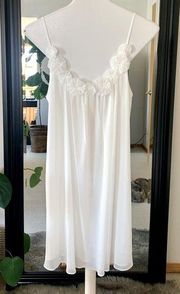Oscar de la Renta White Short Nightgown
