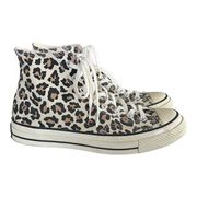 Converse  Chuck Taylor All Star High Top White Tan Black Leopard  Platform Shoes