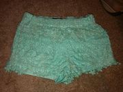 Flowy Mint Ruffled Shorts