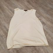 Adrienne Vittadini White Sleeveless Top Size Large