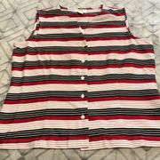 Talbots button up vest top size 8