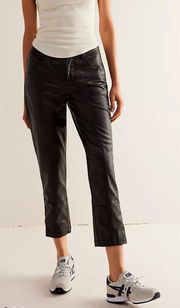 Vegan Crop Leather Pants