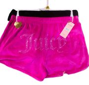 2 Pack Sleepwear Shorts Logo Soft Sz M Velour Pink & Black