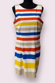 Kim Rogers Striped Sheath Dress Size 12