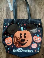 Walt Disney World Parks Mickey Mouse Jack-o-Lantern Halloween Tote Bag Purse