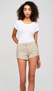 L’Agence Audrey Cut Off Denim Short in Biscuit, EUC, Size 25, MSRP $198