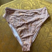 Asos Design High Rise High Cut Bikini Bottoms Purple Gold Size US 10