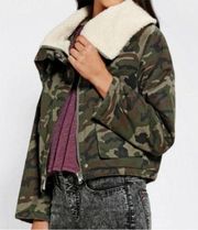 Camo Sherpa Bomber Jacket