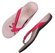 Vionic Bella II Sandal Chili Red Faux Leather Thong Flip Flop Women’s Size 7