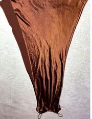 Copper Long Classy Maxi Dress With Slit Size Small