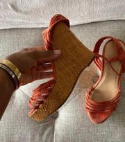 JCrew Coral Wedges. Size 6. Cute! I can ship ASAP!