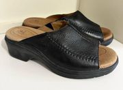 Ariat leather slide mule heel leather upper black sandal size 7 wedge