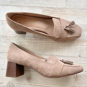 Kelly & Katie Beeka Tassel‎ Block Heel Pump | Beige Size 8.5