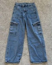 women’s size 6 (or size M) blue cargo jeans