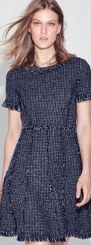 Eliza J Tweed Fit & Flared Dress, size 6