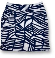 Chico's Zenergy Golf Skort Skirt Size 0 Small 4 Blue White Print