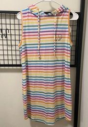 NWT | Ivory Ella Junior’s Rainbow Stripe Printed Tank Dress — medium