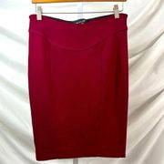 Isabel Marant Pencil Mini Skirt Stretch Knit Burgundy Red, size 2, A-1