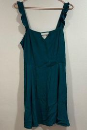 NWT Blue Tank top dress with keyhole front size large Lucy love