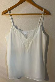 Lace-Trim Cami White NWOT