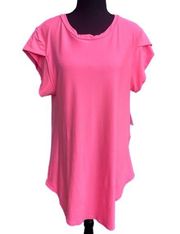 Honeyme Neon Pink Tunic High-low Top