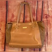 💕Laptop Bag💕 Adrienne Vittadini - Tan faux leather. Used but still cute!