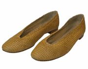 Woven Slip On Flats Tan Size 5 1/2